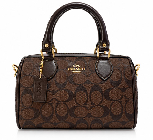 کیف دستی دوشی متریال وارداتی coach قهوه ای
