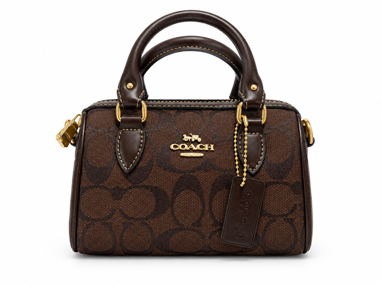 کیف دستی دوشی متریال وارداتی coach قهوه ای